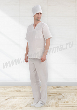 Костюм медицинский мужской бязь ГОСТ арт. М-02-21-БЗ